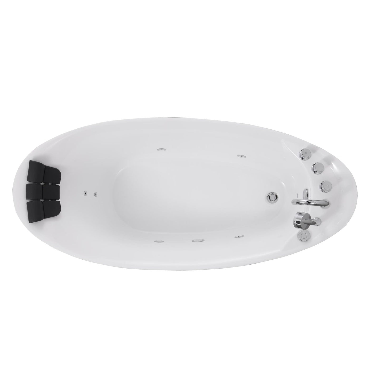 Empava 67" Freestanding Whirlpool Bathtub | 10 Hydro-Massage Jets | EMPV-67AIS02