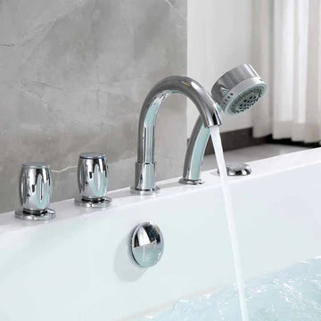 Empava 67AIS03 - 67" Freestanding Rectangular Whirlpool Bathtub with Center Drain