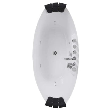 Empava 67AIS10 - 67" Freestanding Double Slipper Whirlpool Bathtub with Center Drain