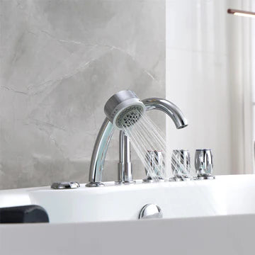 Empava 67AIS13 - 67" Freestanding Oval Whirlpool Bathtub with Center Drain
