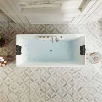 Empava 67AIS16- 67" Whirlpool Bathtub with Center Drain