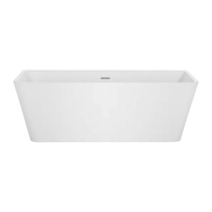 Empava 67" Modern Acrylic Freestanding Soaking Bathtub | Rectangular Design | EMPV-67FT1516
