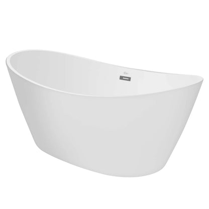 Empava 67" Luxury Freestanding Soaking Bathtub with Center Drain | EMPV-67FT1518