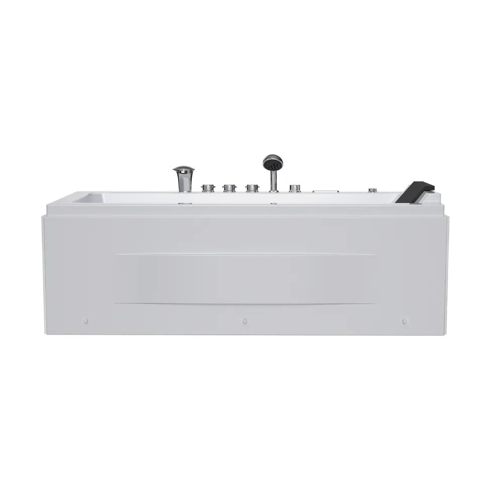 Empava 67" Alcove Whirlpool Tub with Inline Heater | EMPV-67JT351LED