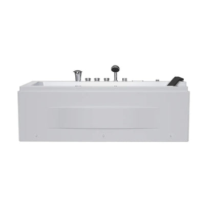 Empava 67" Alcove Whirlpool Tub with Inline Heater | EMPV-67JT351LED