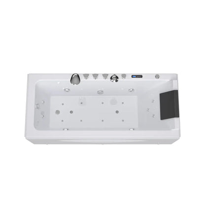 Empava 67" Alcove Whirlpool Tub with Inline Heater | EMPV-67JT351LED