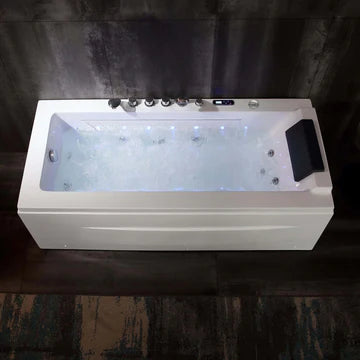 Empava 67" Alcove Whirlpool Tub with Inline Heater | EMPV-67JT351LED