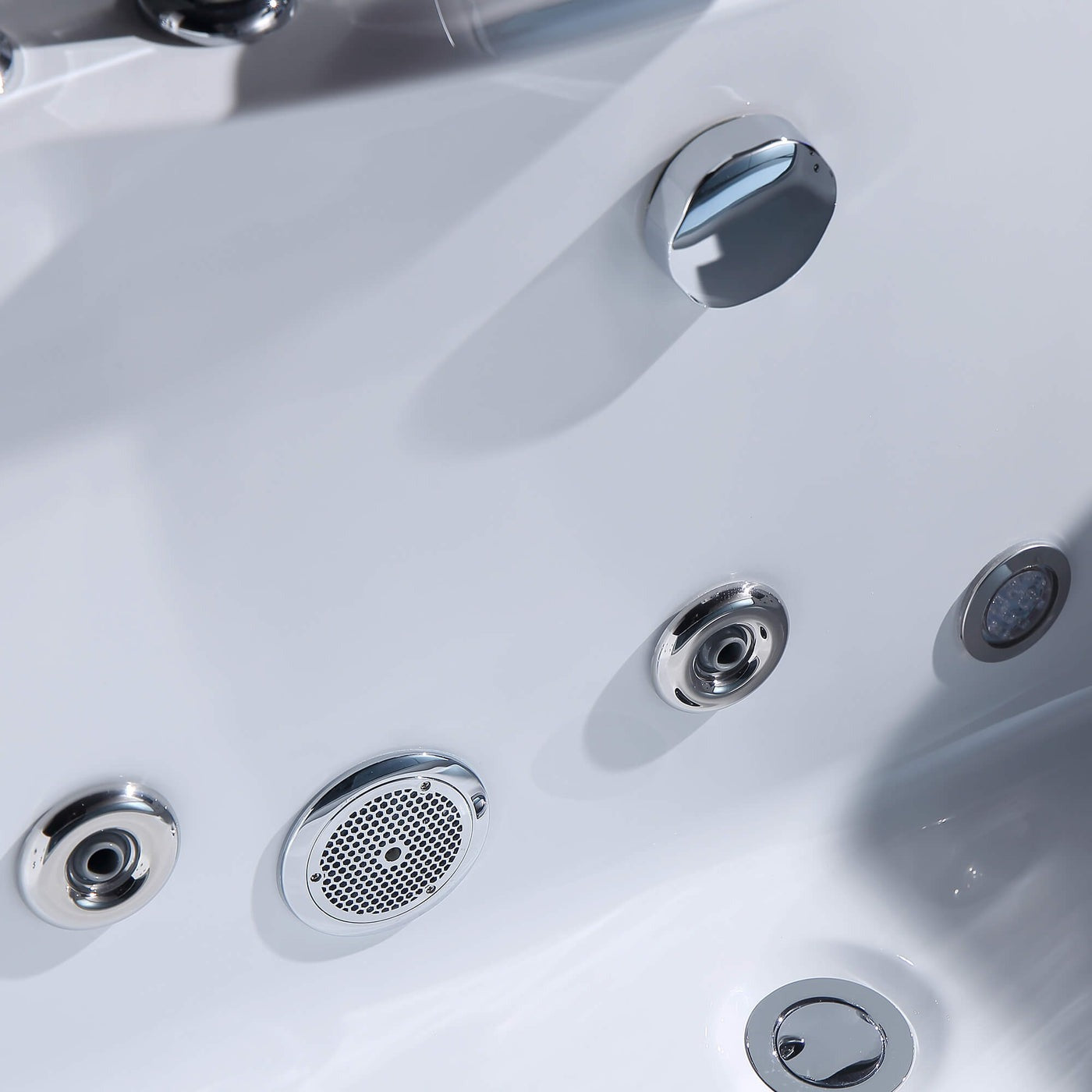 Empava 67" Modern Alcove Whirlpool Bathtub | 11 Jets | EMPV-67JT408LED