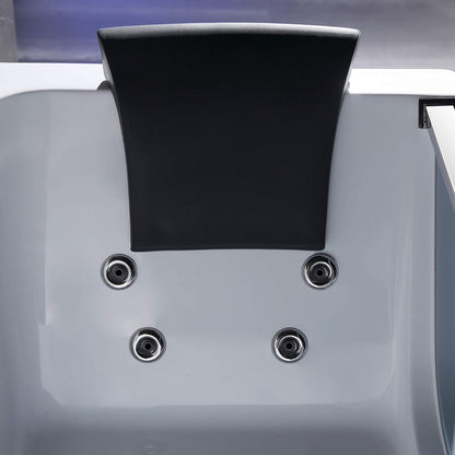 Empava 67" Modern Alcove Whirlpool Bathtub | 11 Jets | EMPV-67JT408LED