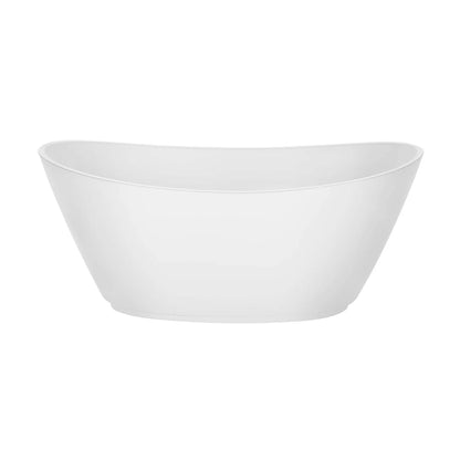 Empava EMPV-69FT1603 | 69" Contemporary Freestanding Soaking Bathtub | White Acrylic with Center Drain