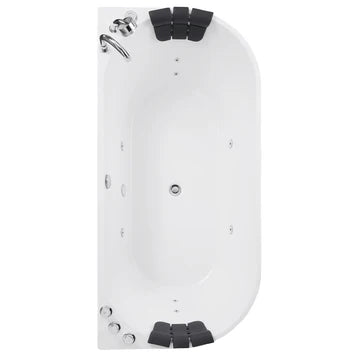 Empava 71" Freestanding Whirlpool Tub | 8-Jet Hydrotherapy | 71AIS08