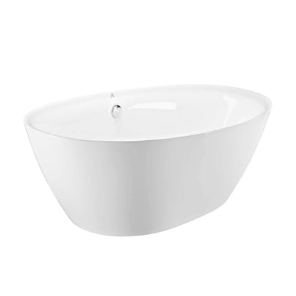 Empava 71" Freestanding Acrylic Deep Soaking Bathtub in White - Extra Large Modern Design