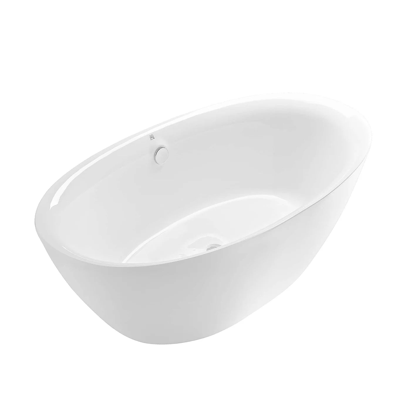 Empava 71" Freestanding Acrylic Deep Soaking Bathtub in White - Extra Large Modern Design