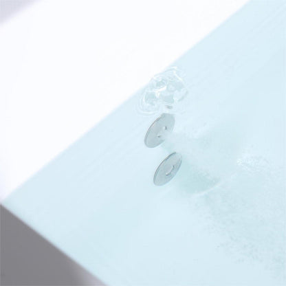 Empava EMPV-71JT667B | 71" x 47" Alcove Whirlpool Tub | 16-Jet Hydro-Massage | 2-Person Left Drain Bathtub