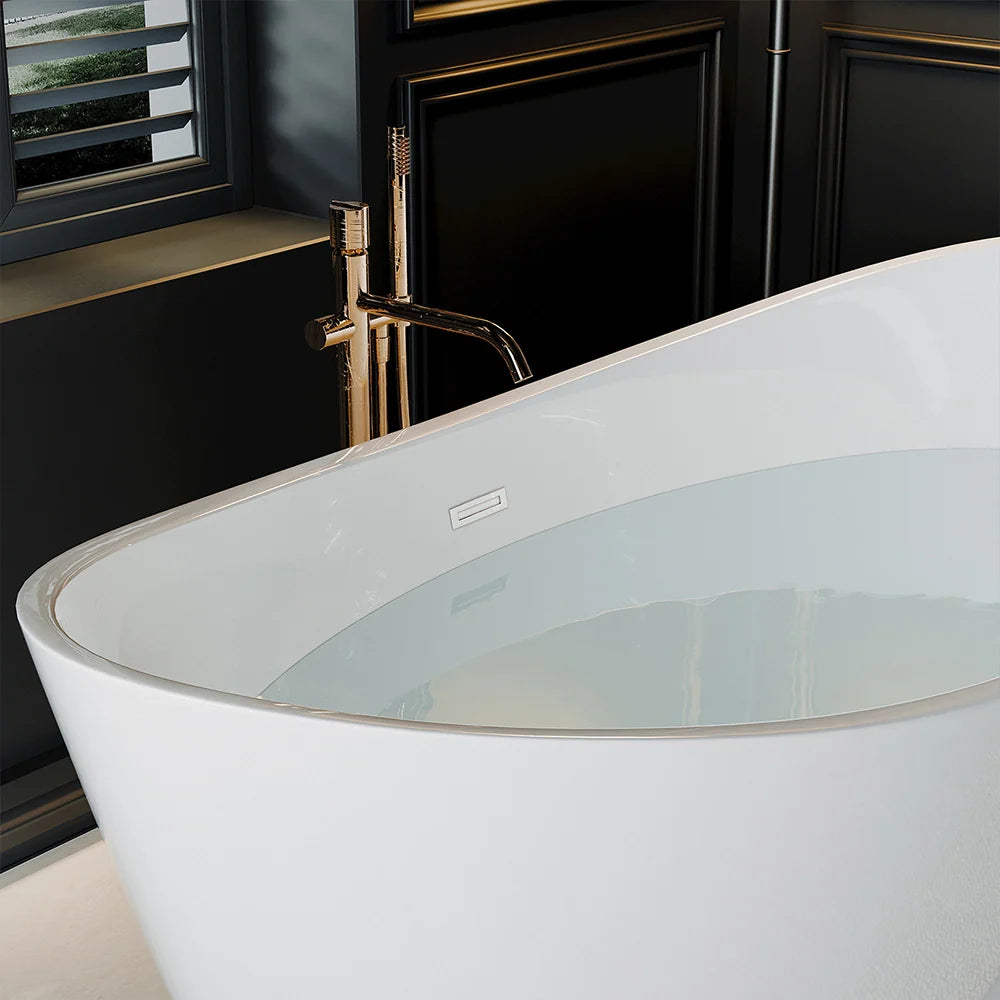 Empava 67" Luxury Freestanding Soaking Bathtub with Center Drain | EMPV-67FT1518
