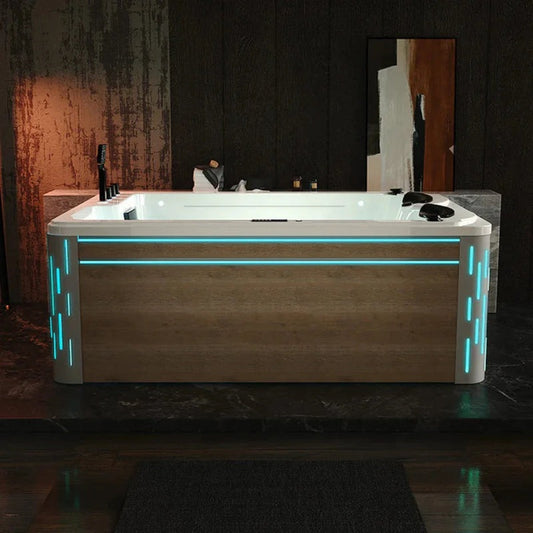 Empava 75" 2-Person Freestanding Whirlpool & Air Massage Tub | EMPV-75JT901
