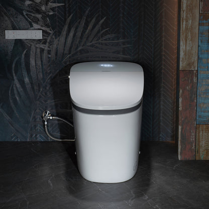Woodbridge B0931S Smart Bidet Toilet | 1.28 GPF Dual Flush | Voice Control + Auto Open & Close | Foot Sensor Flush | Air Dryer & Cleaning Foam