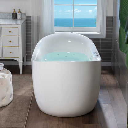Woodbridge BJ400 72" Freestanding Whirlpool & Air Tub with Integrated Inline Heater
