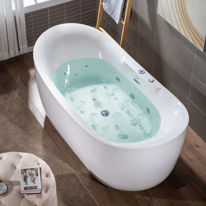 Woodbridge BJ400 72" Freestanding Whirlpool & Air Tub with Integrated Inline Heater