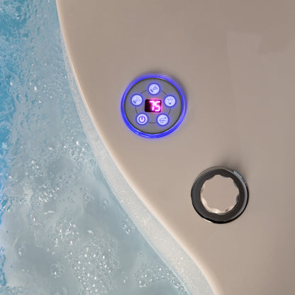Woodbridge BJ061 59" Circular Heated Freestanding Spa bathtub with Integrated Seats