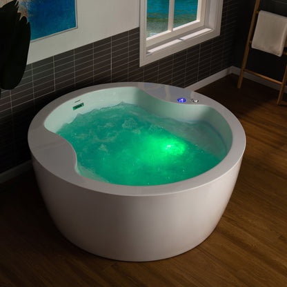 Woodbridge BJ061 59" Circular Heated Freestanding Spa bathtub with Integrated Seats