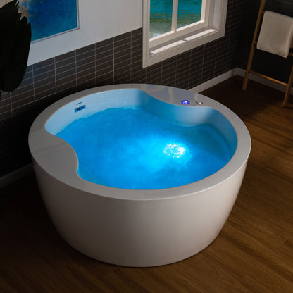 Woodbridge BJ061 59" Circular Heated Freestanding Spa bathtub with Integrated Seats