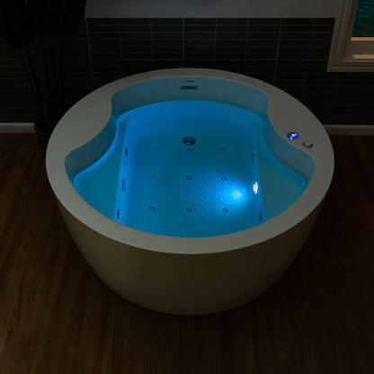 Woodbridge BJ061 59" Circular Heated Freestanding Spa bathtub with Integrated Seats