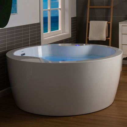 Woodbridge BJ061 59" Circular Heated Freestanding Spa bathtub with Integrated Seats