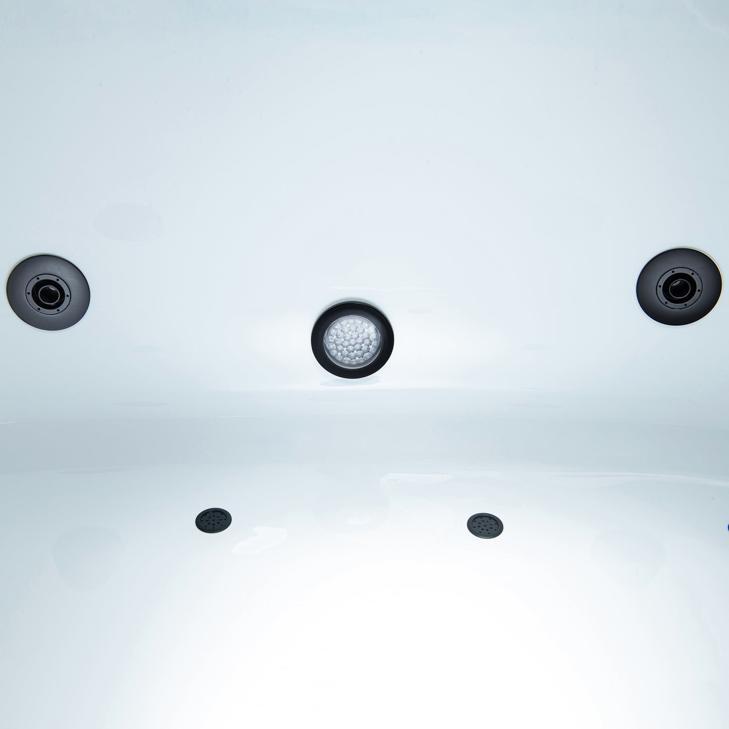 WOODBRIDGE BM100+F0051MB | 59" Whirlpool and Air Heated Bathtub with Matte Black Faucet Trim