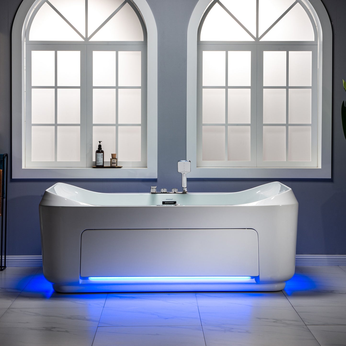 WOODBRIDGE BTS0091 | 70"x47" Wide Freestanding Hydrotherapy Tub | Dual Massage & Heated